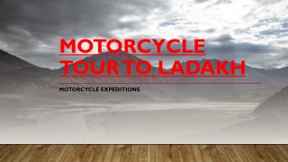 Motorcycle Tour to Ladakh