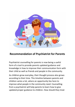 Recommendation of Psychiatrist for Parents