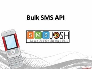 SMS API Integration services in Hyderabad, Bulk SMS API Hyderabad  - SMSJOSH