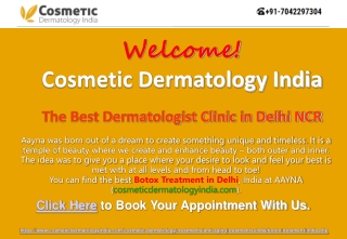 Botox Treatment in Delhi-Cosmetic Dermatology India