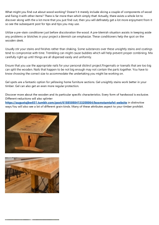It's Time And Energy To Make Issues Simpler By Looking Over This Report About Woodworking