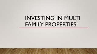 Investing In Multifamily Properties