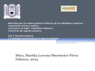 Mtra. Martha Lorena Obermeier Pérez Febrero , 2013