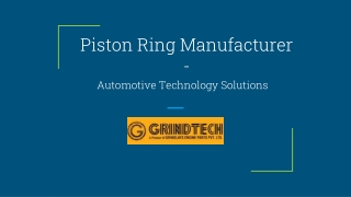 Piston Ring Manufacturer - Automotive Technology Solutions