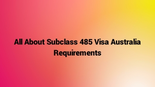 Temporary Graduate Visa Subclass 485 | Subclass 485 Visa Australia