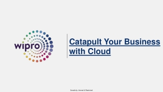 Catapult your business with Cloud: The core of modern Manufacturing