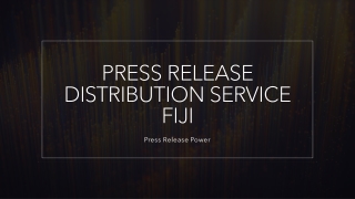 Best Press Release Distribution Fiji