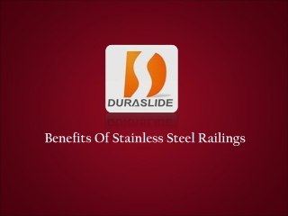 Benefits of Stainless Steel Railings