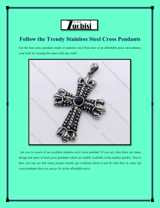 Follow the Trendy Stainless Steel Cross Pendants