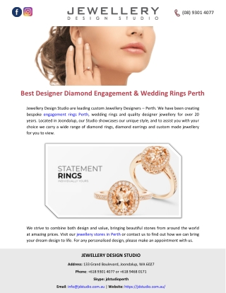 Best Designer Diamond Engagement & Wedding Rings Perth