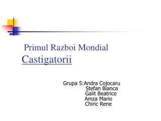 PPT Primul Razboi Mondial Castigatorii PowerPoint Presentation Free