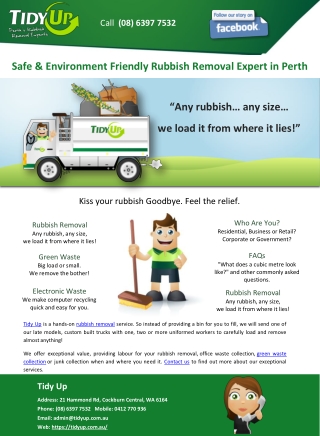 Safe & Environment Friendly Rubbish Removal Expert in Perth