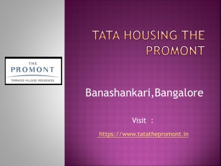 Tata The Promont in Banashankari, Bangalore | Ready to move in project
