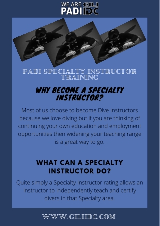 PADI Specialty Instructor Training