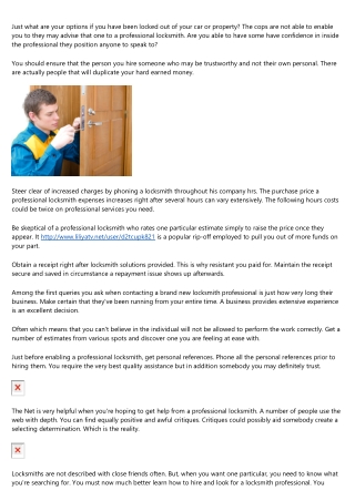 Need To Employ A Locksmith? Read through These Guidelines Initially