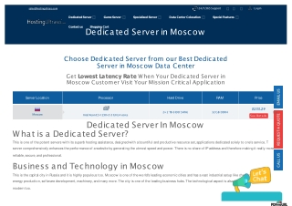 Moscow Dedicated Server