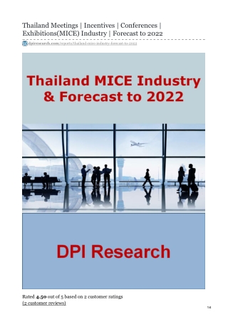 Thailand MICE Tourism Market | Business Events | Forecast | 2020