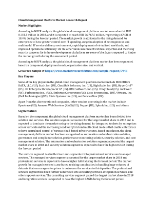 Cloud Management Platform Market Research Report