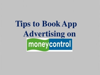 Moneycontrol App Advertising Rates and Ad Options