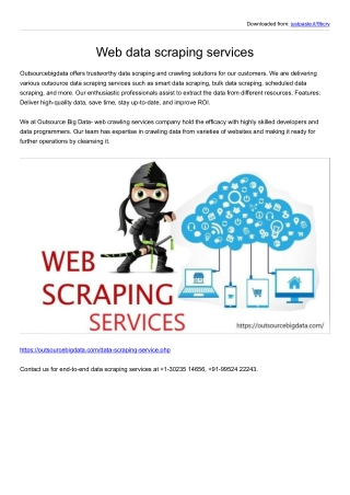 Web data scraping services