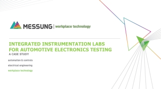 Integrated Instrumentation Labs For Automotive Electronics Testing