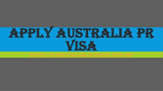 Apply Australia PR Visa