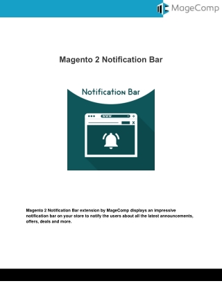 Magento 2 Notification Bar