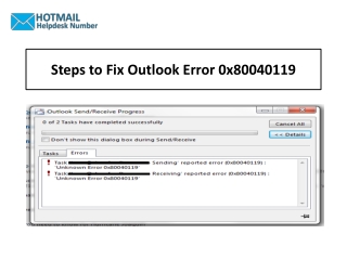 1-888-726-3195 Ultimate Steps to Fix Outlook Error 0x80040119