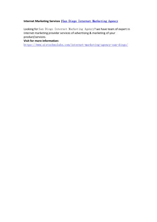 Internet Marketing Services |San Diego Internet Marketing Agency