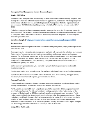 Enterprise Data Management Market Research Report