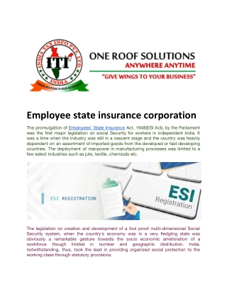 Employee State Insurance Corporation