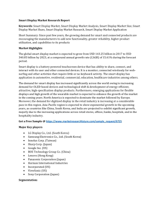 Smart Display Market Research Report