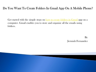 Do You Want To Create Folders In Gmail App On A Mobile Phone?