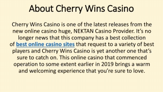 Cherry Wins Casino | Over 500 Slots & Casino Games