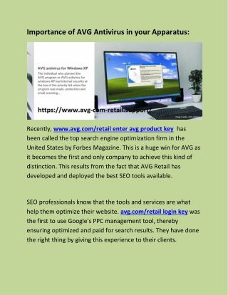 Importance of AVG Antivirus in your Apparatus