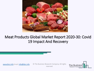 2020 Meat Products Market Industry Outlook, Growth And Trends