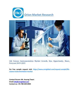 Life Science Instrumentation Market Growth, Size, Opportunity, Share, Forecast 2019-2025