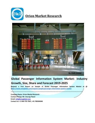 Passenger Information System Market Trends, Size, Competitive Analysis and Forecast - 2019-2025