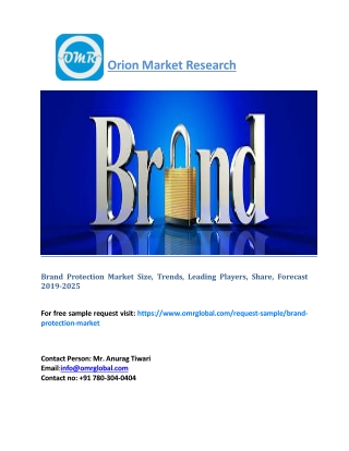 Brand Protection Market Size, Trends, Leading Players, Share, Forecast 2019-2025