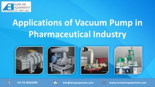 The Importance of Vacuum Pump in the Pharmaceutical Industry