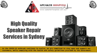 High Quality Speaker Repair Services in Sydney