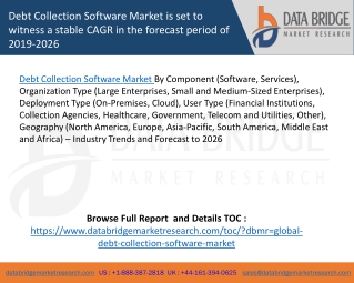 Debt Collection Software Market is set to witness a stable CAGR in the forecast period of 2019-2026