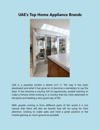 UAE’s Top Home Appliance Brands