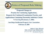 Notice of Proposed Rule Making