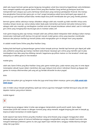 Sisik Kesukaan Game Online Yang Bisa Hasilkan Uang