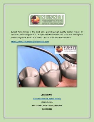 Dental Implants Cost Full Mouth Restoration |( Columbiascperiodontist.com )