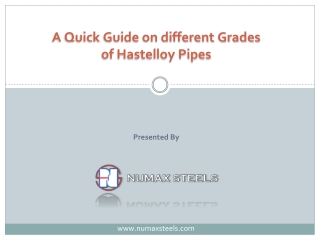 Guide for different grades of hastelloy pipes