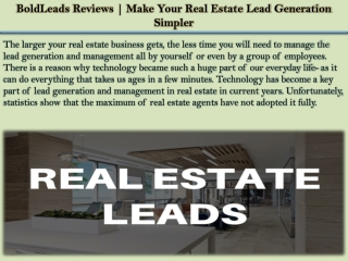 BoldLeads Reviews | Make Your Real Estate Lead Generation Simpler