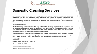 Domestic Cleaning Services