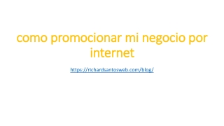 como promocionar mi negocio por internet